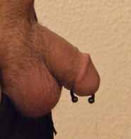 006 My first PA with 3mm (8G) – black horseshoe and pairing with nipples