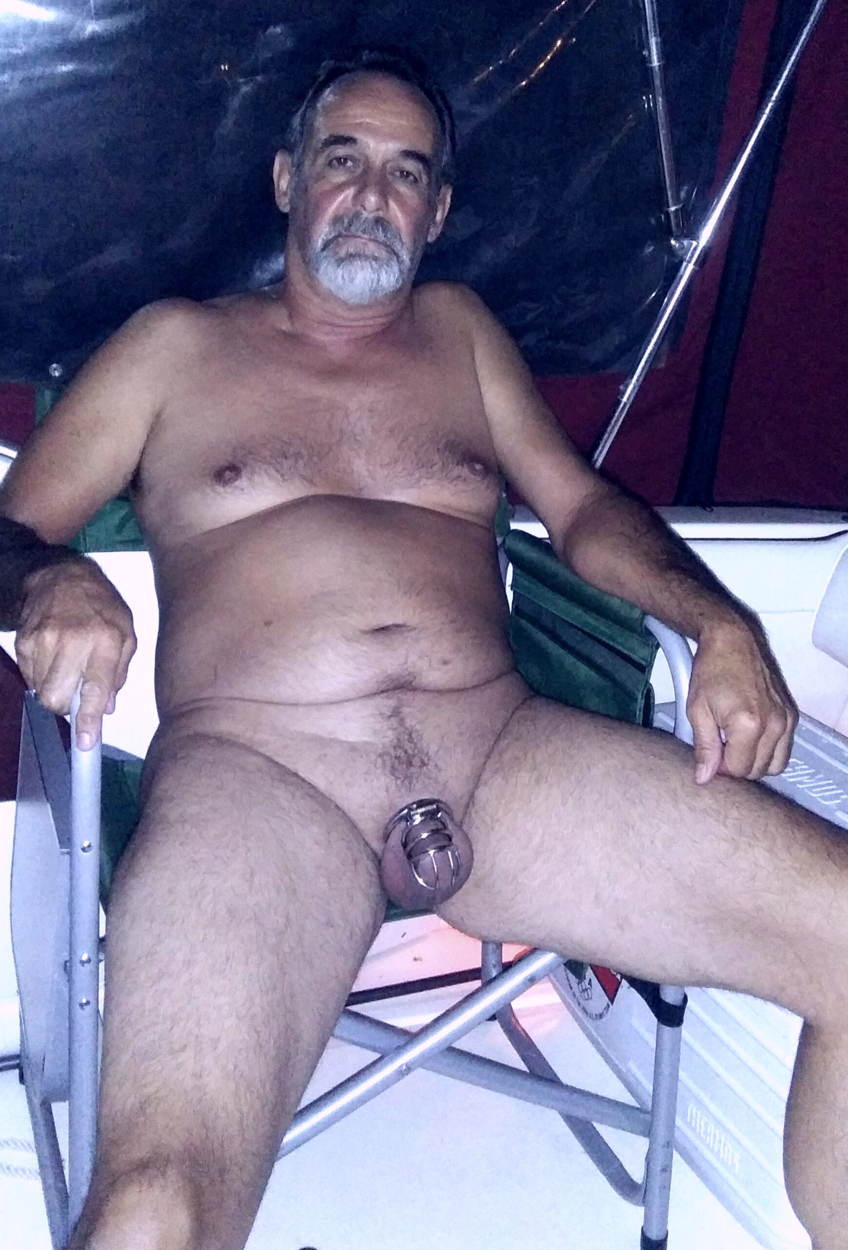 Locked cock on the boat